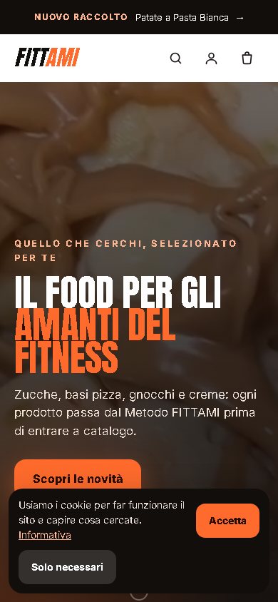La prima schermata dopo: il titolo che dice cosa vendono